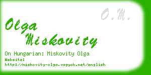 olga miskovity business card